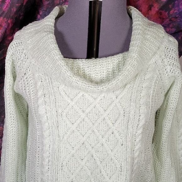 No Comment Textured Off-the-Shoulder Sweater Sz XL - Picture 5 of 13